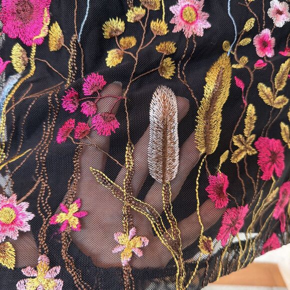 Boho Whimsigoth Floral Embroidered Felicity & Coco Dress MP - Picture 7 of 9